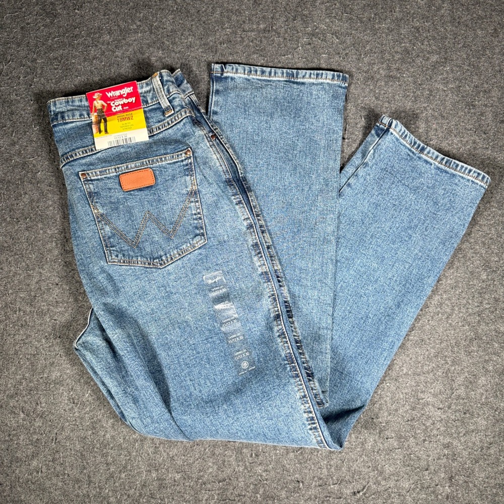 Wrangler Cowboy Cut 18MWZ High Rise Slim Fit Tapered Leg Stretch Jeans 11/12x30